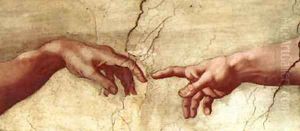 Creation of Adam Hands only by Michelangelo Buonarroti