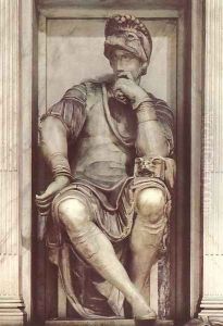 Tomb of Lorenzo de' Medici: Lorenzo de' Medici by Michelangelo Buonarroti
