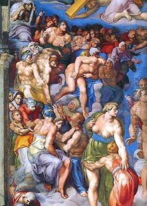 Last Judgment (detail) by Michelangelo Buonarroti