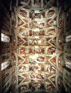 The ceiling by Michelangelo Buonarroti
