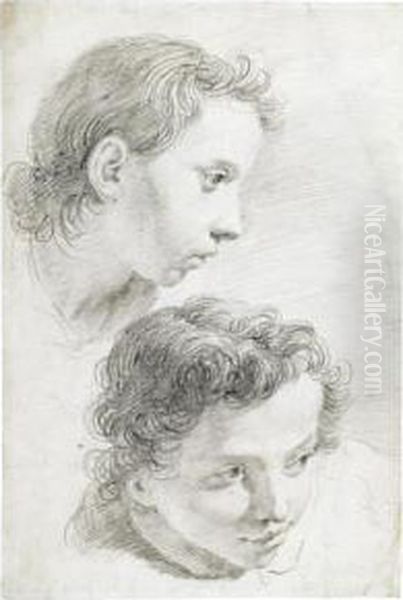 The Heads Of Two Boys - view 1