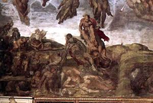Last Judgment (detail) 4 by Michelangelo Buonarroti