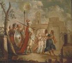 The Entrance Of Alexander The Great Into Babylon by Francesco Fontebasso