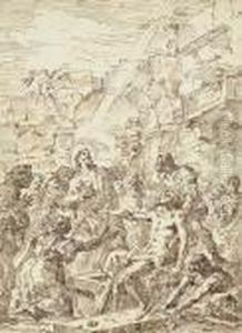 The Raising Of Lazarus by Francesco Fontebasso