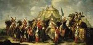 A Triumphal Procession Of Men by Francesco Fontebasso