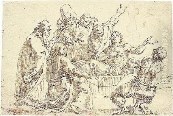 A Classical Scene, Possibly Antiochus And Stratonice - view 1