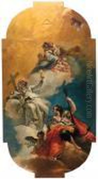 Le Tre Virtu Teologali: La
Carita, La Fede E La Speranza Con Ilsimbolo Della Santissima Trinita - view 1