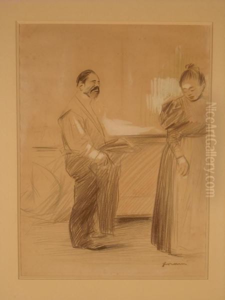 Couple En Conversation - view 1