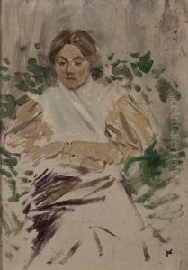 Jeune Femme Dans Un Jardin by Jean-Louis Forain