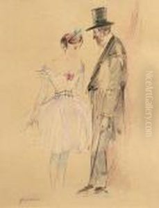 Ballerine Et Vieux Galant by Jean-Louis Forain