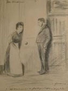 Nos Ennemis: C'est Monsieur Qui Se Plaint Que L'enfant N'est Pas De Lui !! by Jean-Louis Forain