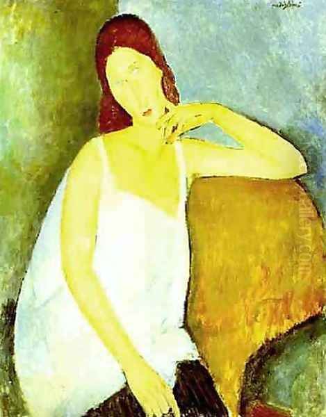 Portrait Of Jeanne Hebuterne Common Law Wife Of Amedeo Modigliani - view 1