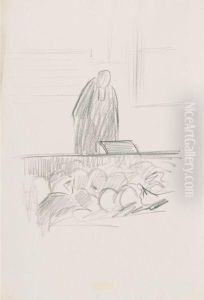 Au Thetre by Jean-Louis Forain