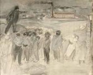 Scene De Greve, L'orateur by Jean-Louis Forain