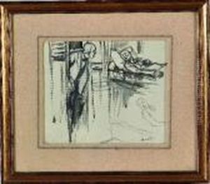 scene Animee by Jean-Louis Forain