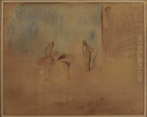 Danseuses De L'opera Et Admirateur by Jean-Louis Forain
