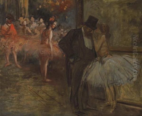 Danseuse Et Abonne, A L'opera - view 1