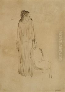 Femme En Robe Du Soir by Jean-Louis Forain