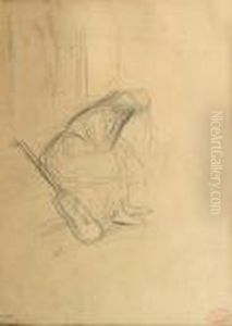 Femmeassise A La Guitare