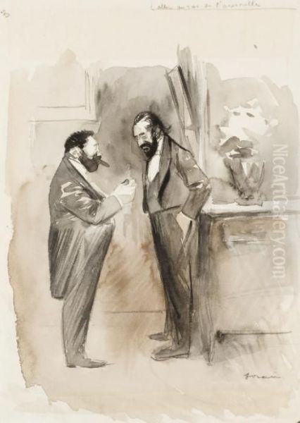 Hommes En Conversation - view 1