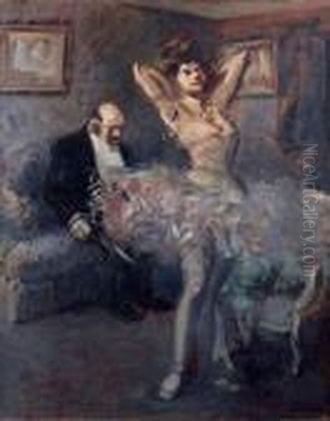 Danseuse Et Financier Ou Danseuse Dans Sa Loge, Vers 1905 - view 1