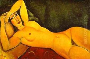 Reclining Nude With Left Arm Resting On Forehead
