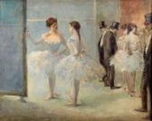 Avant L'entree En Scene Ou Danseuses Dans Les Coulisses De L'opera by Jean-Louis Forain
