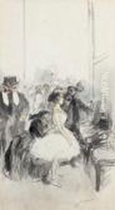 Changement Dans Les Coulisses by Jean-Louis Forain