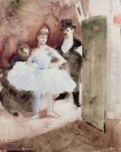 Danseuse S'habillant Dans La Loge Ou La Loge by Jean-Louis Forain