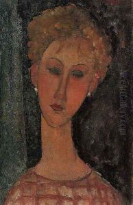 A Blond Wearing Earings