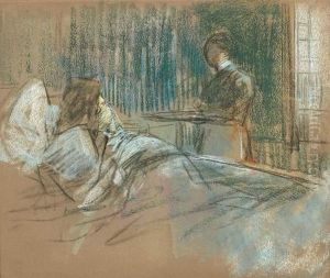 Petit Dejeuner Au Lit, Vers 1895 by Jean-Louis Forain