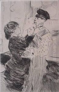 La Noeud De Cravatte by Jean-Louis Forain