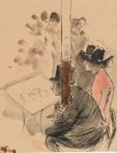 Homme Et Femme Dans Un Cafe by Jean-Louis Forain