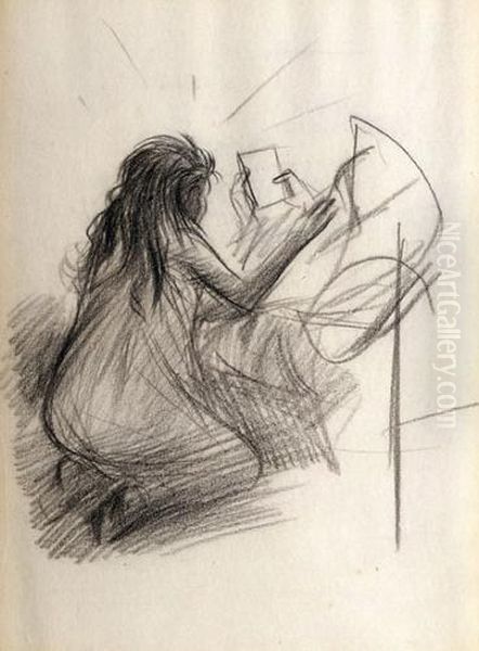A Young Girl Reading - view 1
