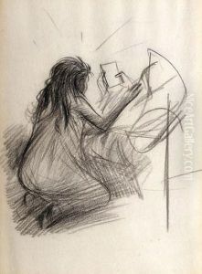A Young Girl Reading by Jean-Louis Forain