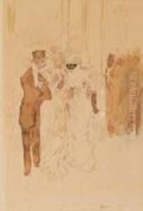 Conversation Au Bal Masque by Jean-Louis Forain
