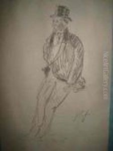 Homme Assis Avec Le Tophat by Jean-Louis Forain