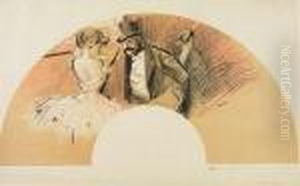 Eventail Pour La Bal Gavarni - view 1