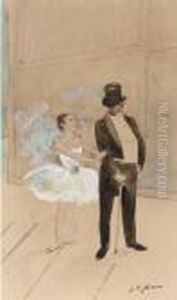 Un Coin Des Coulisses De L'opera by Jean-Louis Forain