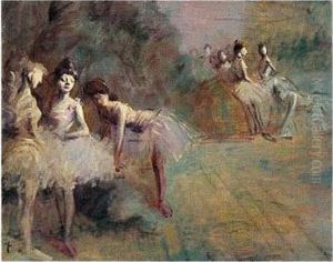 Danseuses Au Repos by Jean-Louis Forain