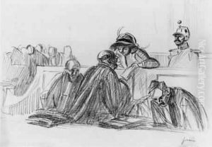 Avocat Parlant A Sa Clientele, 1915. by Jean-Louis Forain