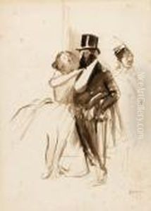 At The Stage Door; Portrait Of A Lady At The Stage Door; Portrait Of A Lady