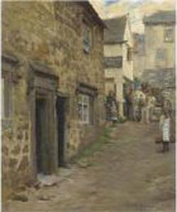 The Keigwin Arms, Mousehole by Stanhope Alexander Forbes