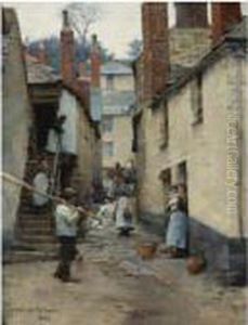 Old Newlyn by Stanhope Alexander Forbes