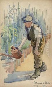 The Gardener by Stanhope Alexander Forbes