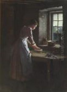 At The Cottage Window by Stanhope Alexander Forbes