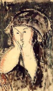 Beatrice Hastings Leaning on Her Elbow