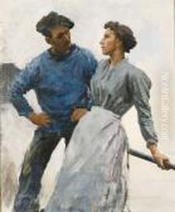 Study For 'homealong' by Stanhope Alexander Forbes