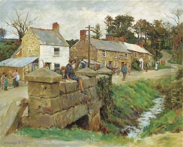 The Old Bridge Of Relebbus by Stanhope Alexander Forbes