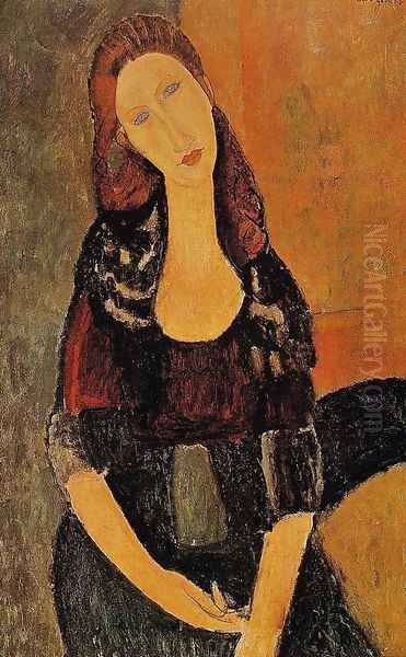 Portrait Of Jeanne Hebuterne Common Law Wife Of Amedeo Modigliani 1920 - view 1